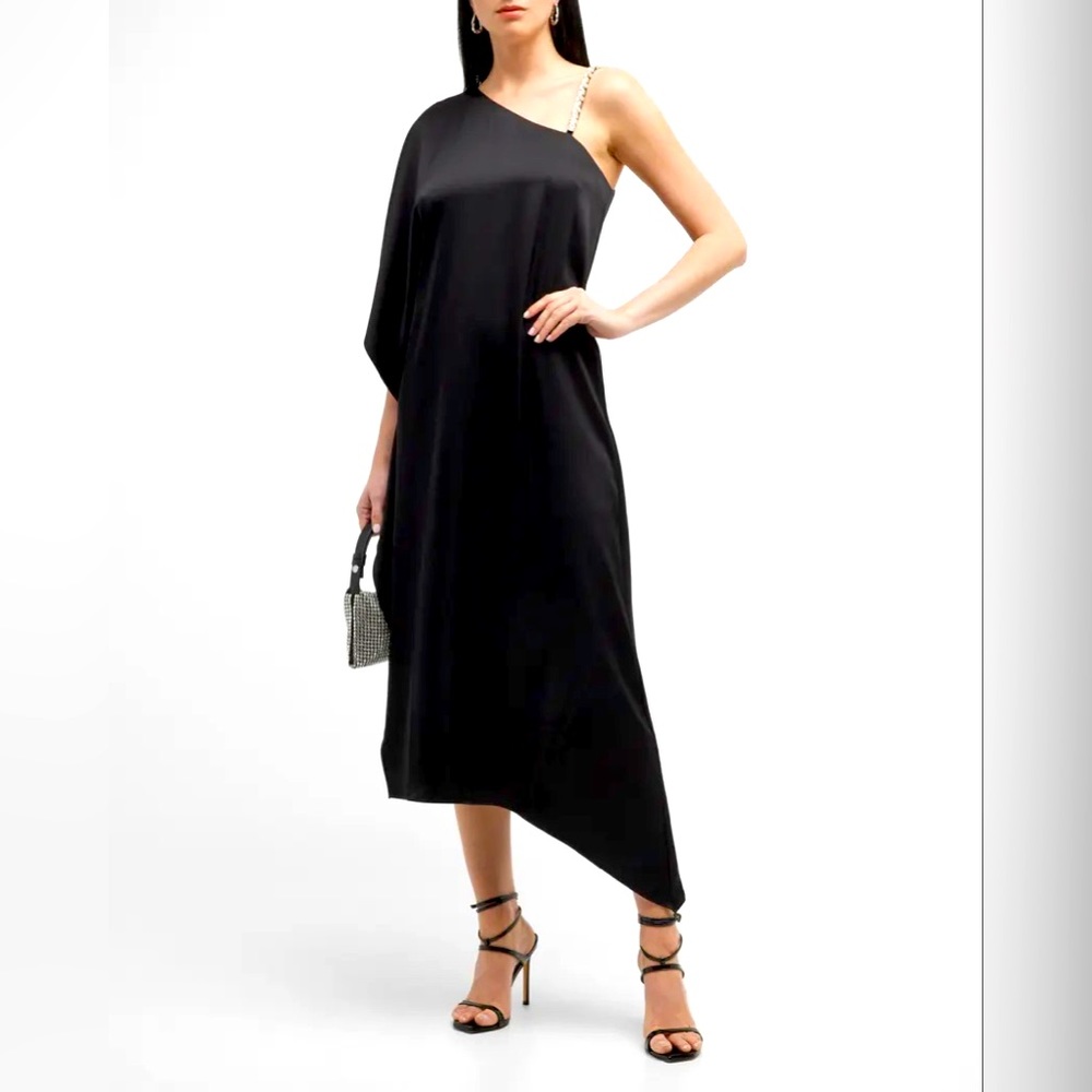 ALICE + OLIVIA
Harmony Asymmetric Satin Slip Dress